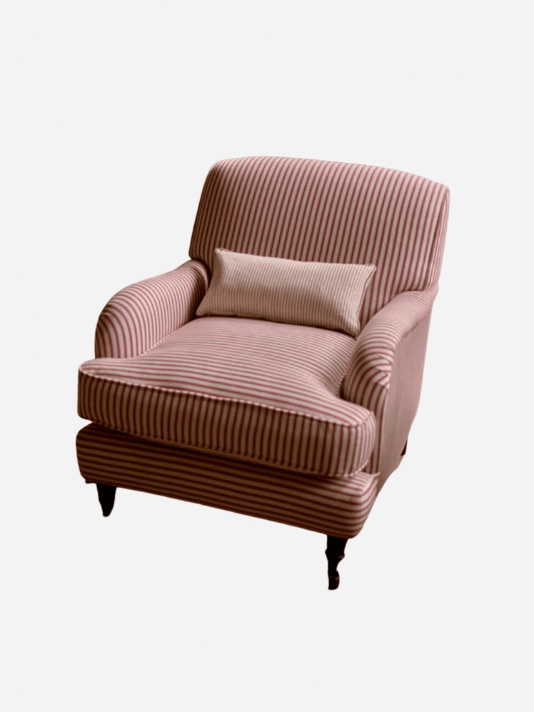 Rowen and Wren, Heritage Red Stripe Armchair