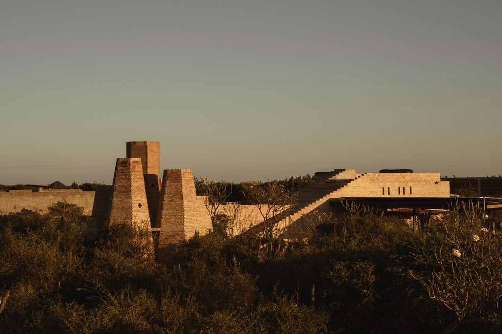 Emerging from the surrounding rainforest the three distinctive towers that house the hammam at Hotel Terrestre were...