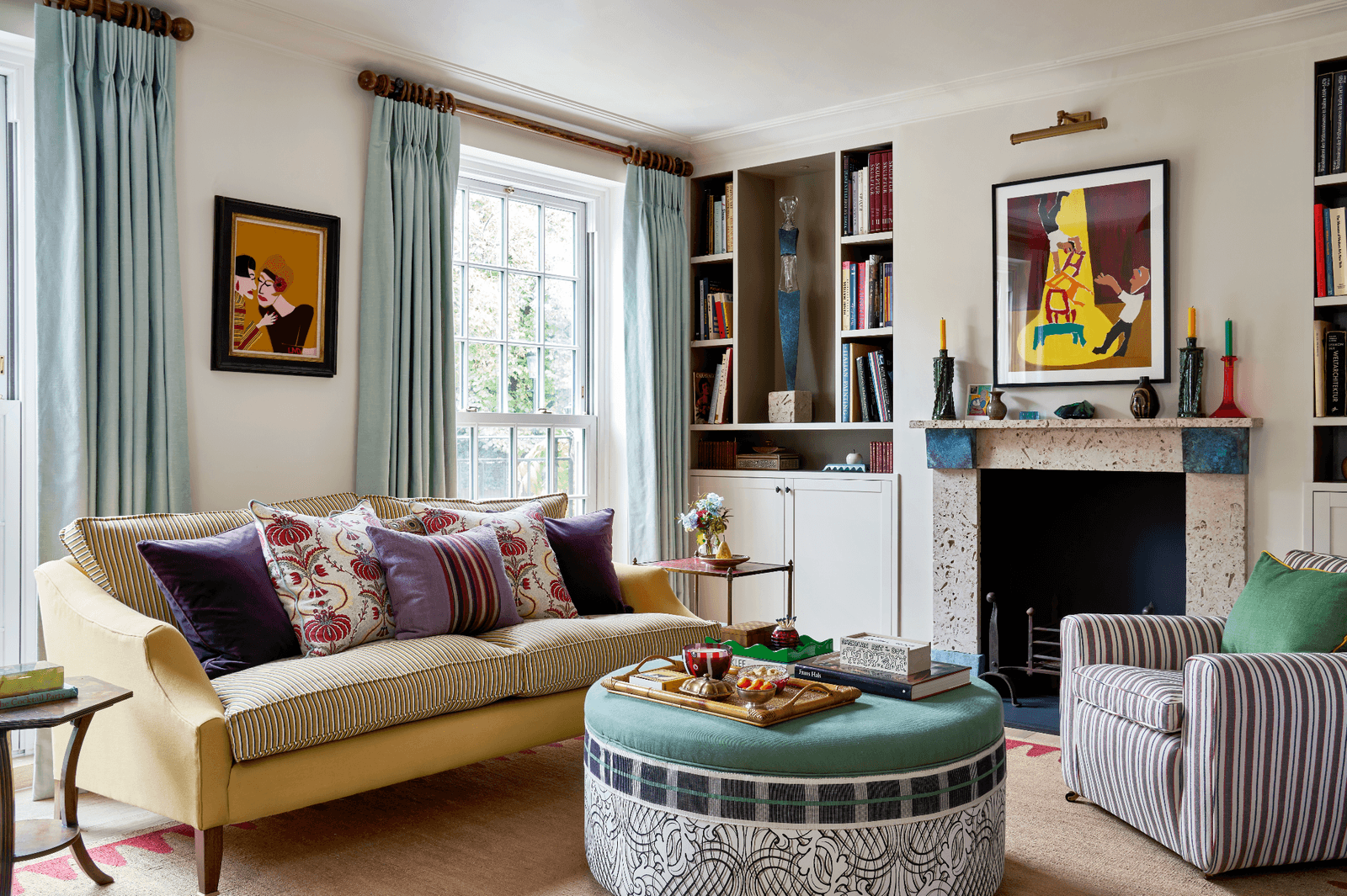 Seat and back cushions do not have to be in the same fabric as the sofa itself as Lonika Chande demonstrates in this...