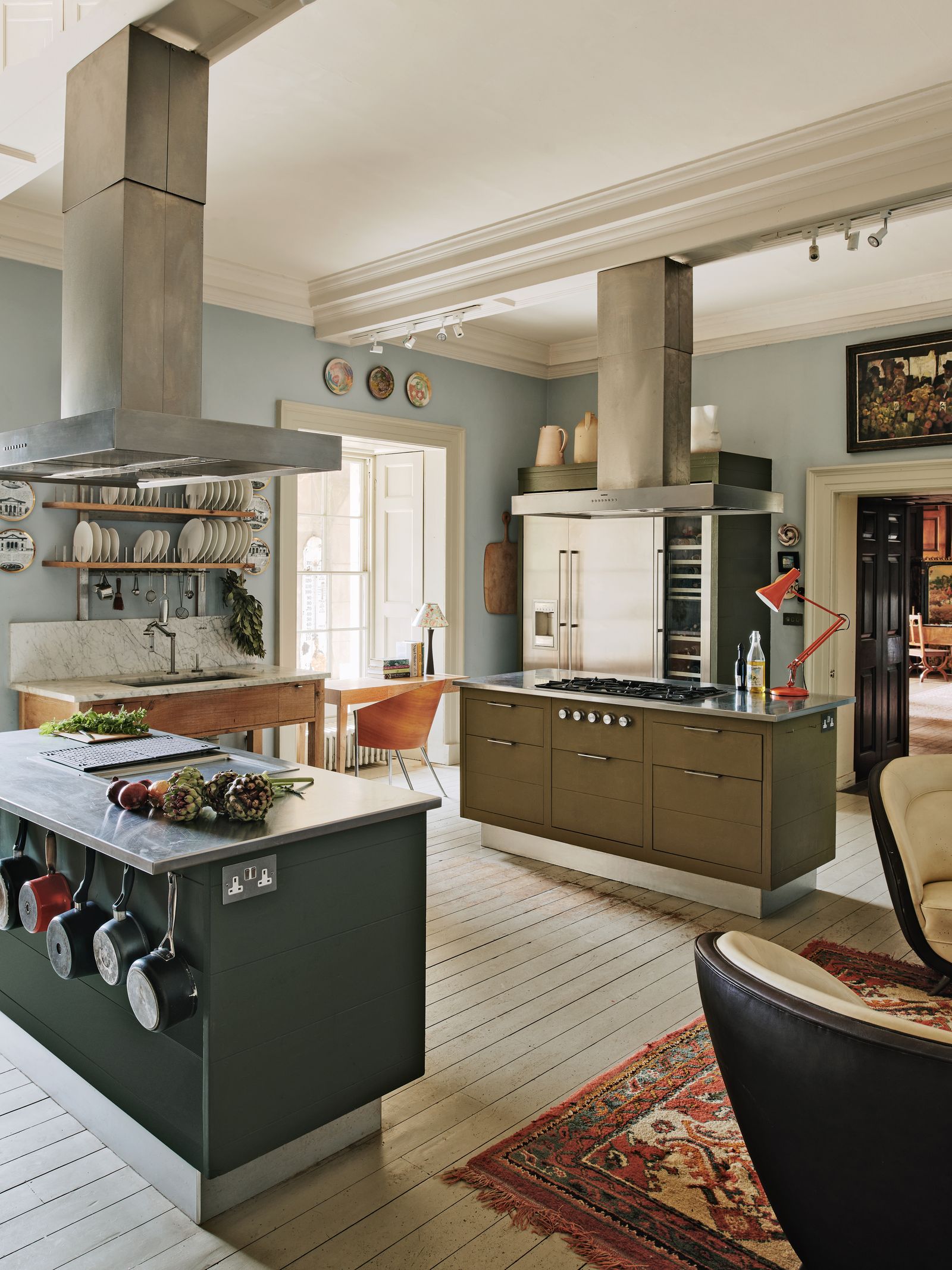 The design of the kitchen at Wolterton Hall in Norfolk was originally conceived by owner Peter Sheppard for Smallbone...