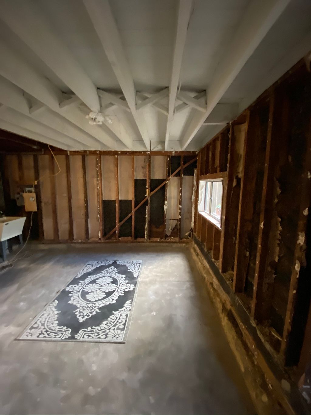 The living space before renovation.