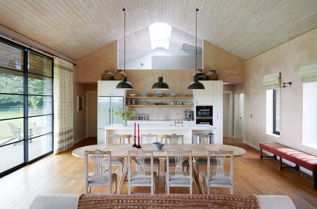 Decorating a singlestorey newbuild on the site of a former cricket pavilion in the Cotswolds gave designer Kate Guinness...