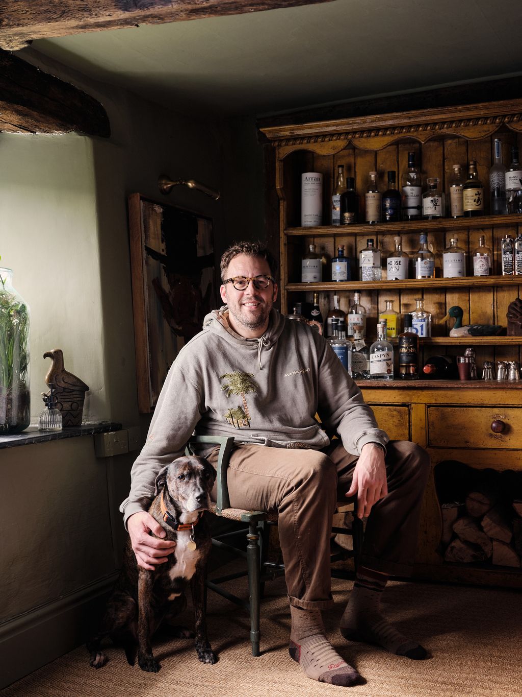 Tom Cox with his dog Boo.