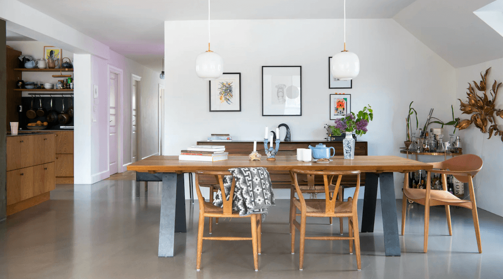 Tucked away in leafy upscale Frederiksberg is this serene apartment chock full of fabulous artworks and vintage...
