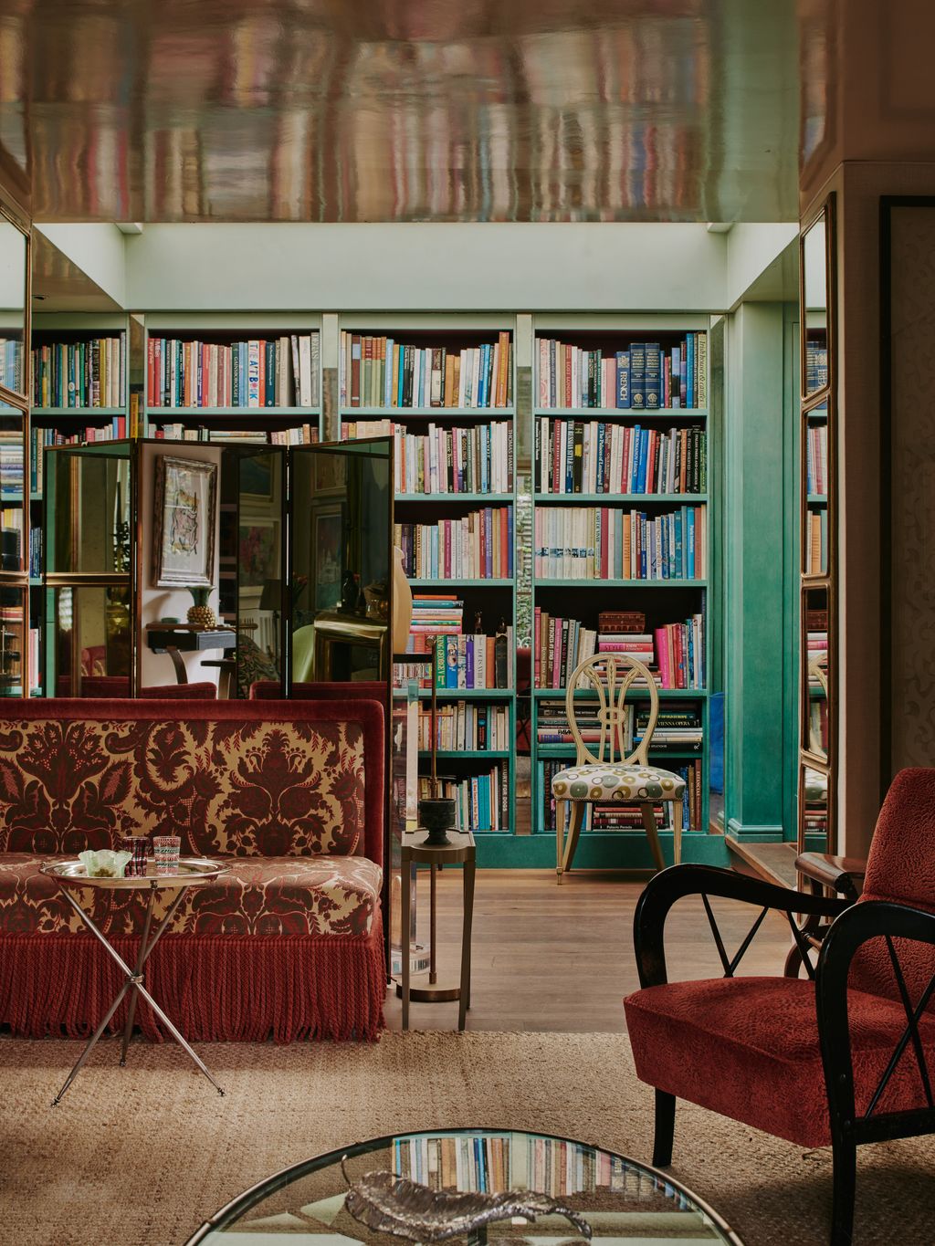 In Nina Campbell's Chelsea house her sitting room is painted in an ‘ombre turquoise hue. The colour was inspired by her...