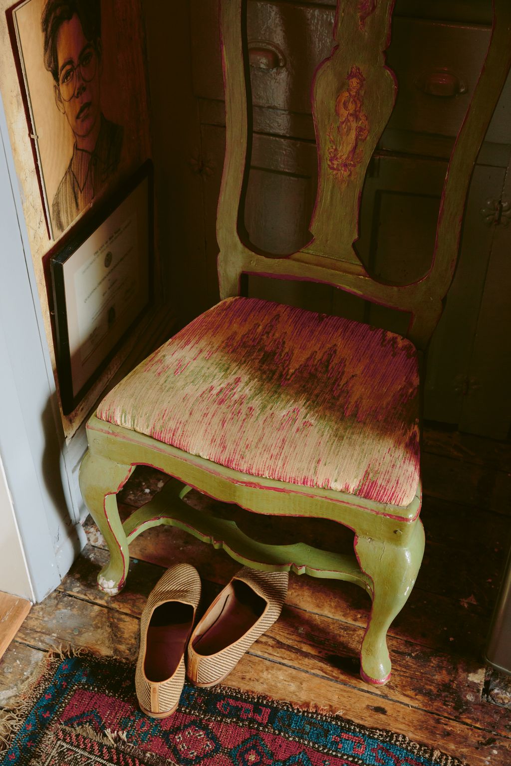 An 18thcentury Italian painted chair is in active use and the straw slippers by Stubbs  Wootton were not styled  when...