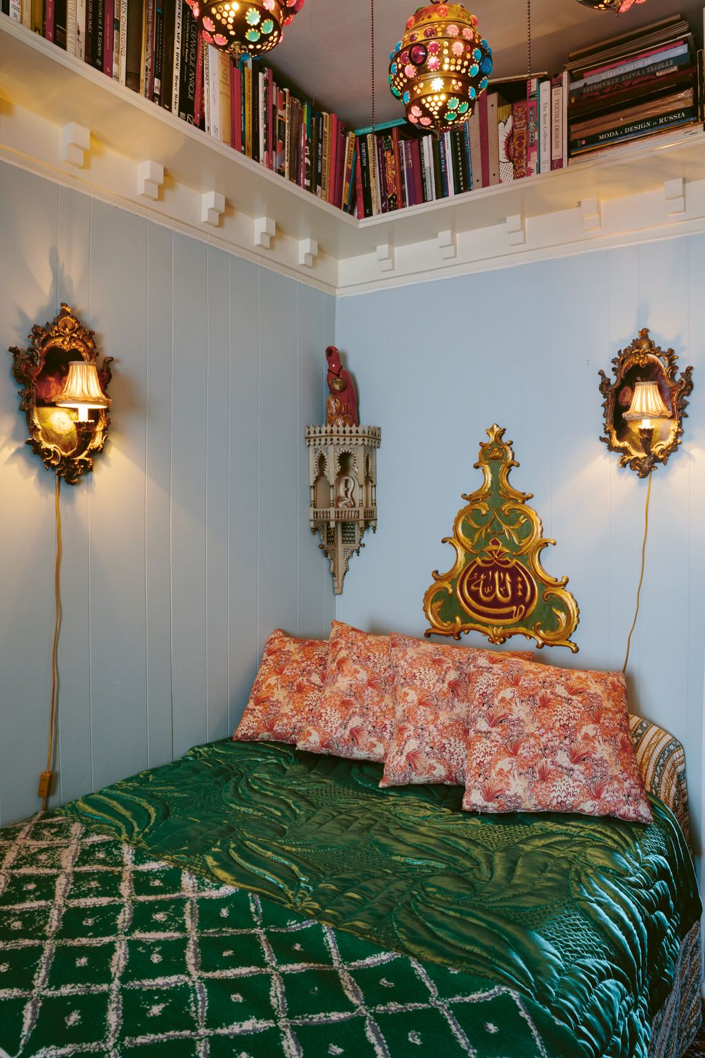 The couples bedroom draws on Venetian Egyptian and Turkish influences