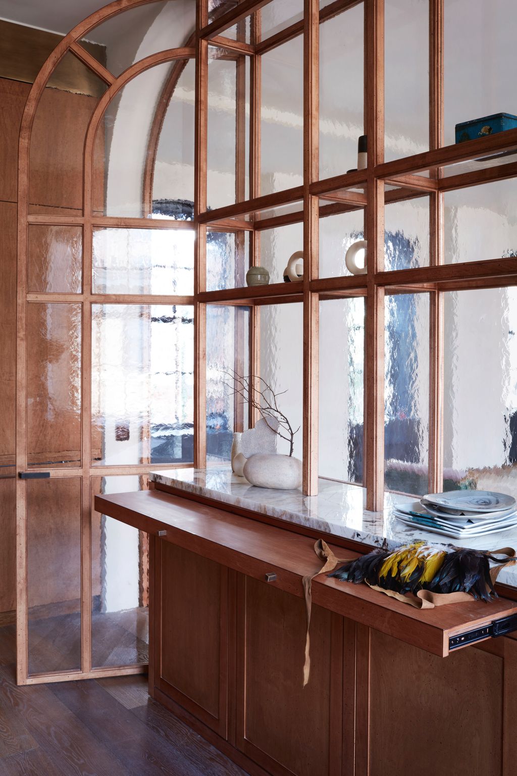 In this artfully reimagined loftstyle apartment in New York by Tala Fustok and Crina Arghirescu Rogard there is an...