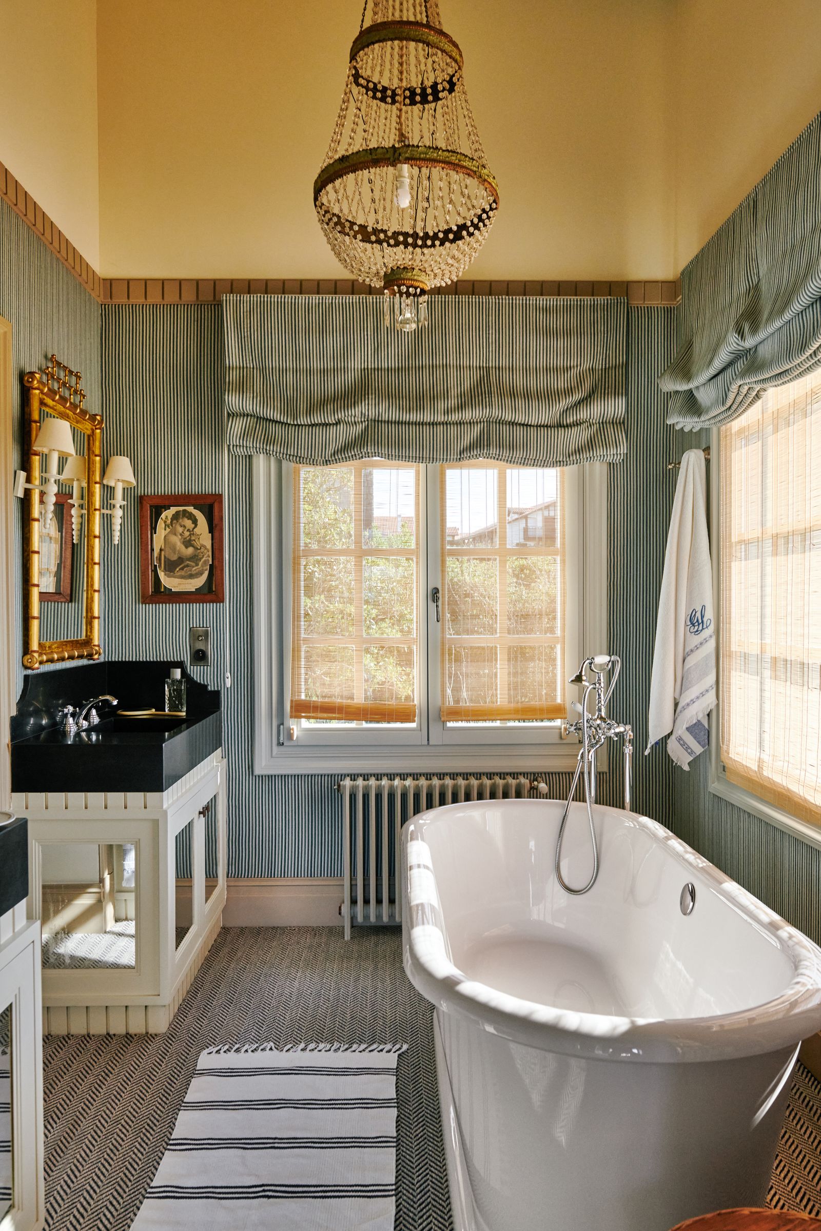 Discover the best bath towels to buy now. An elegant monogrammed towel hangs in the bathroom of Cristina Lozano in the...