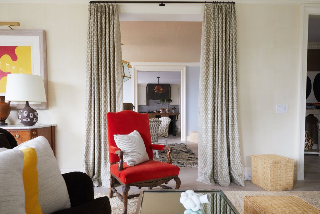 The view from the living room looking towards the kitchen.