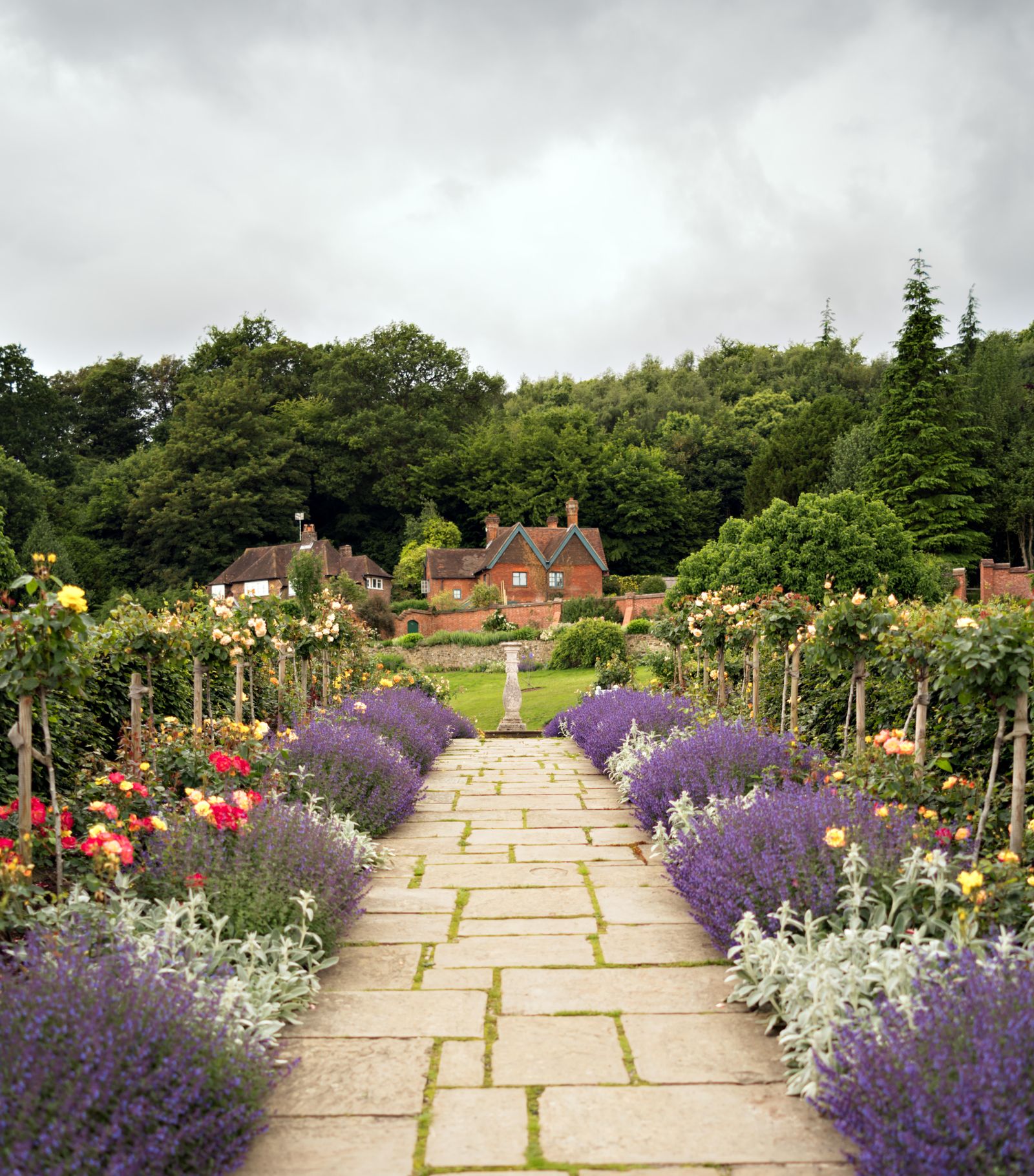 The sundial in the rose garden at Chartwell