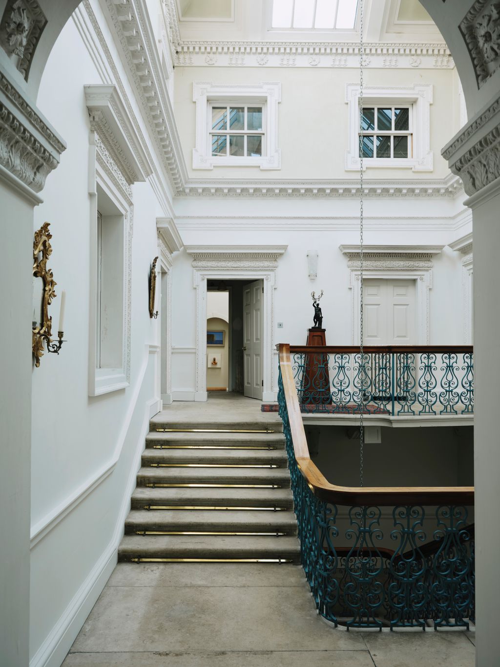 This staircase in stately home Wolterton Hall in Norfolk was designed by Thomas Ripley in the 18th century to evoke the...