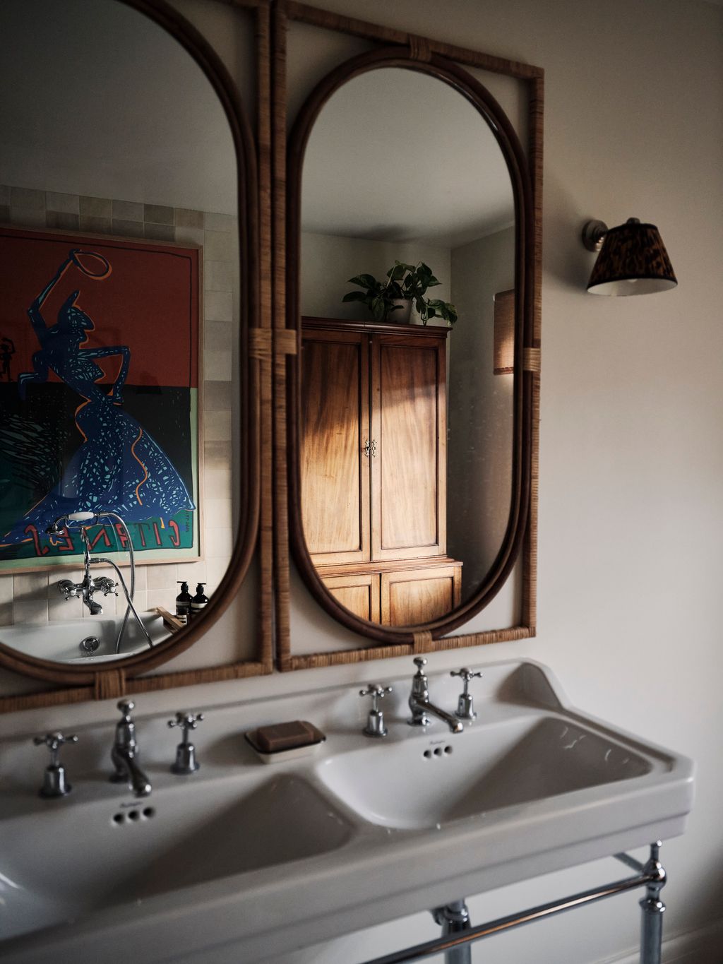 The rattan mirror is from Lilian  Daph.