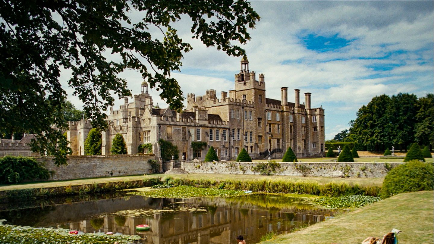 Production designer Suzie Davies used the homes existing square pond but added a floating dock. The film was shot in the...