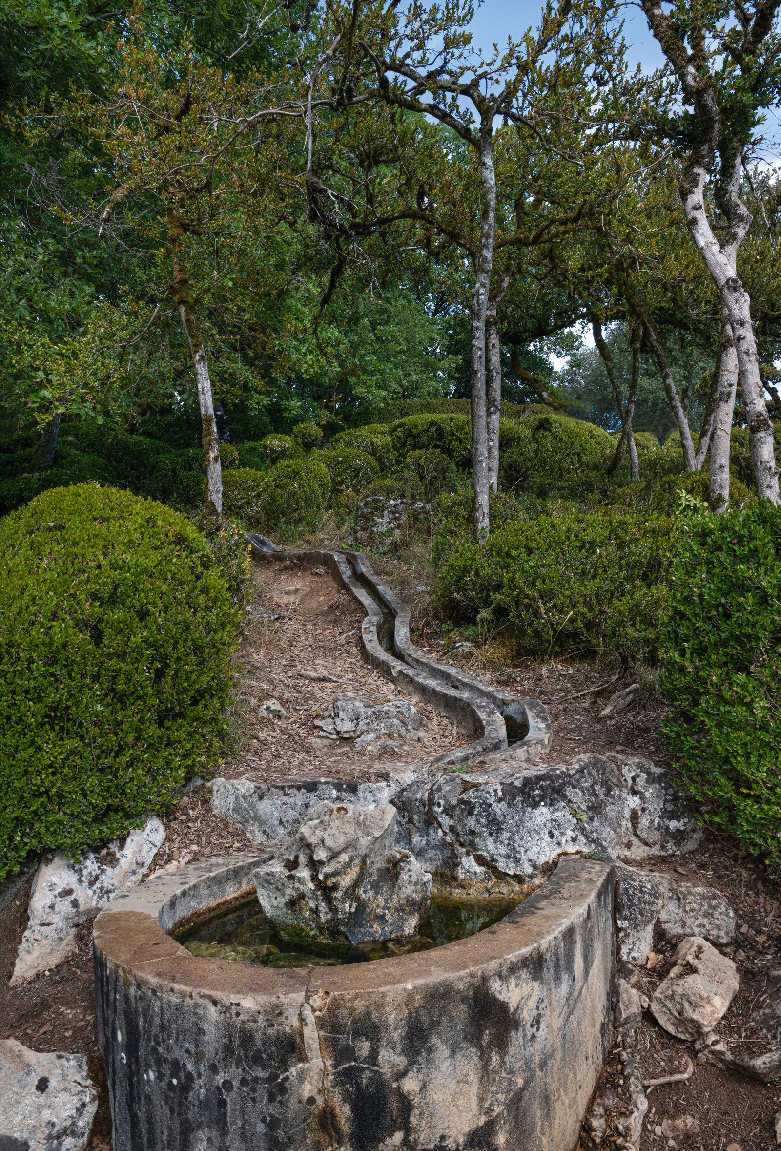 Starting near the belvedere water is channelled down a rill bringing sound movement and a sense of coolness into the...