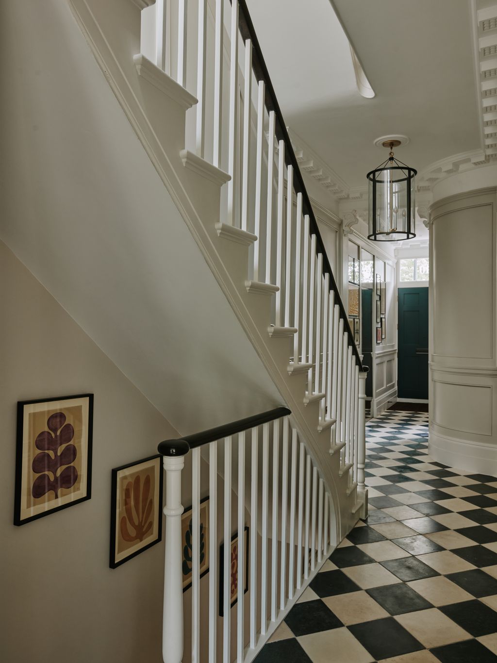 With help from Bert and May Steph and Honor sourced the entrance hall tiles from across Europe. The artwork is from...