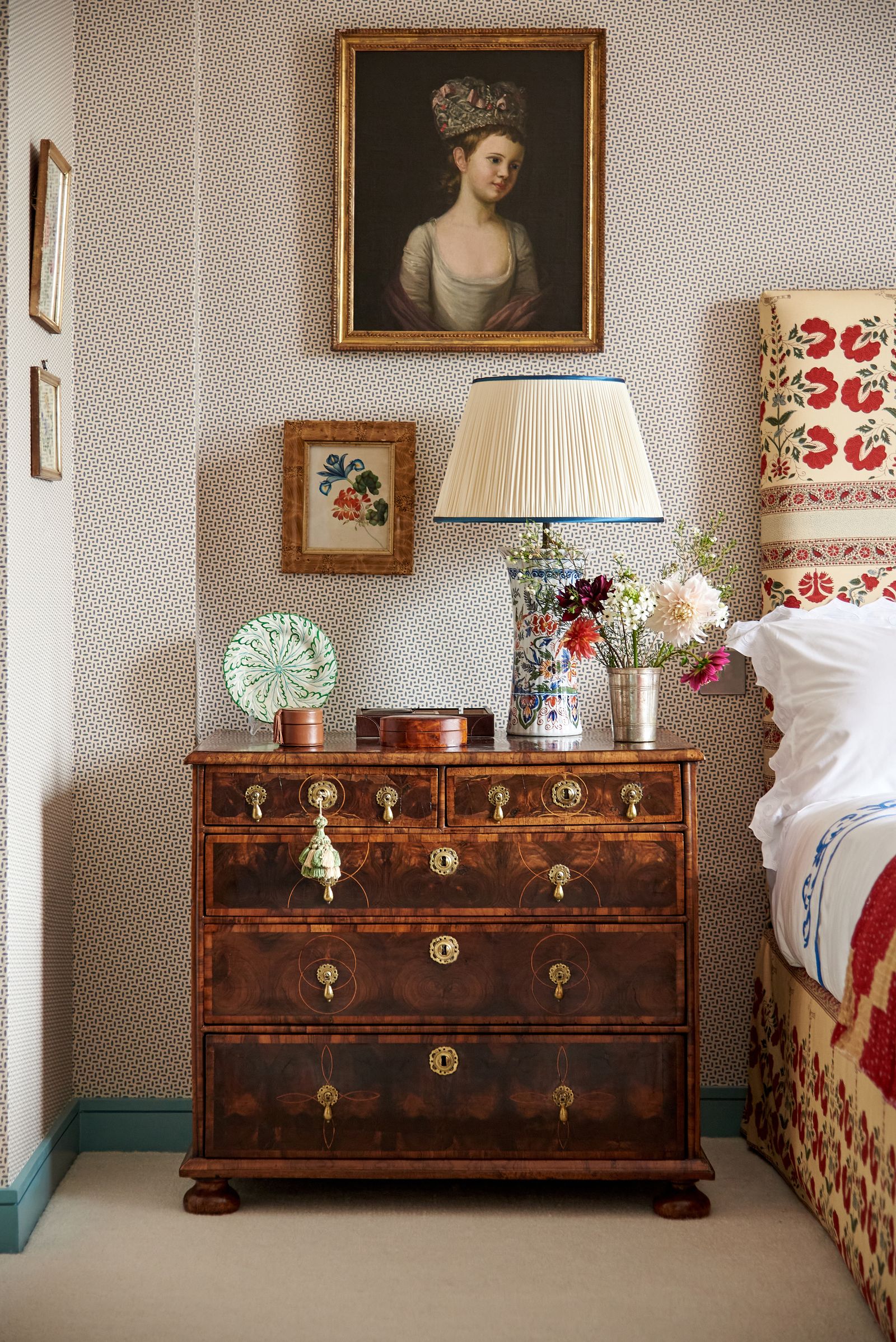 A handsome chest of drawers in a bedroom of a Sarah Vanrenen project in London