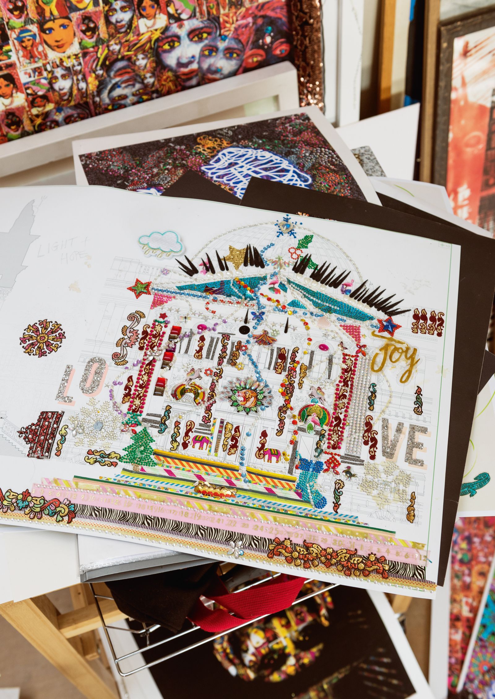 The blueprint for Chilas installation on the façade of Tate Britain during lockdown.