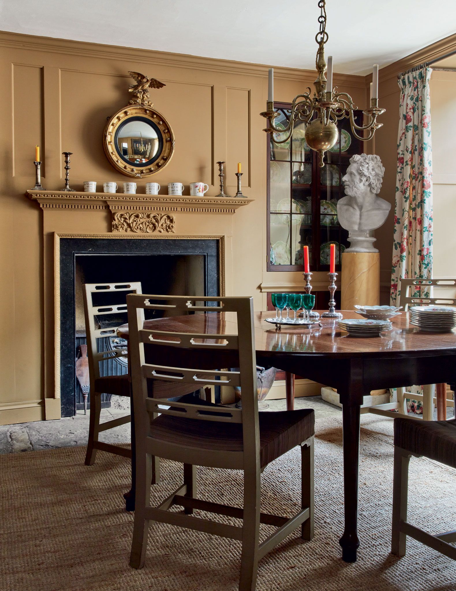 Image may contain Architecture Building Dining Room Dining Table Furniture Indoors Room Table and Interior Design