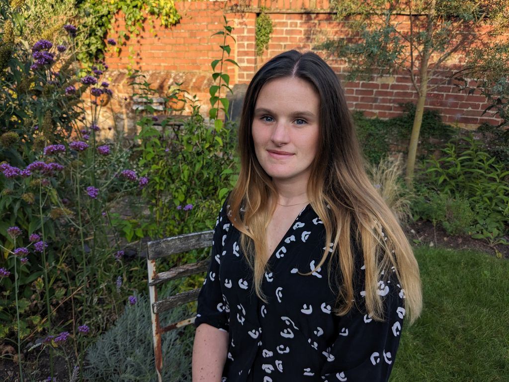 Image may contain Face Head Person Photography Portrait Teen Blonde Hair Herbal Herbs Plant and Highlighted Hair