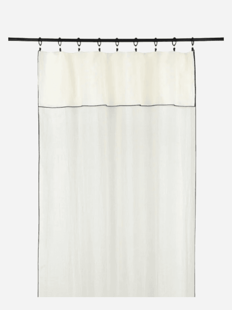 Image may contain: Curtain, Home Decor, Linen, Electronics, Screen, and Shower Curtain