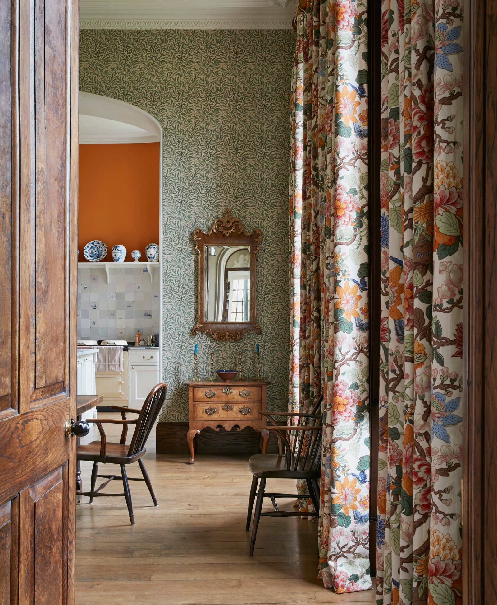 Image may contain Indoors Interior Design Chair Furniture Floor Home Decor Plate Dressing Room Room and Person