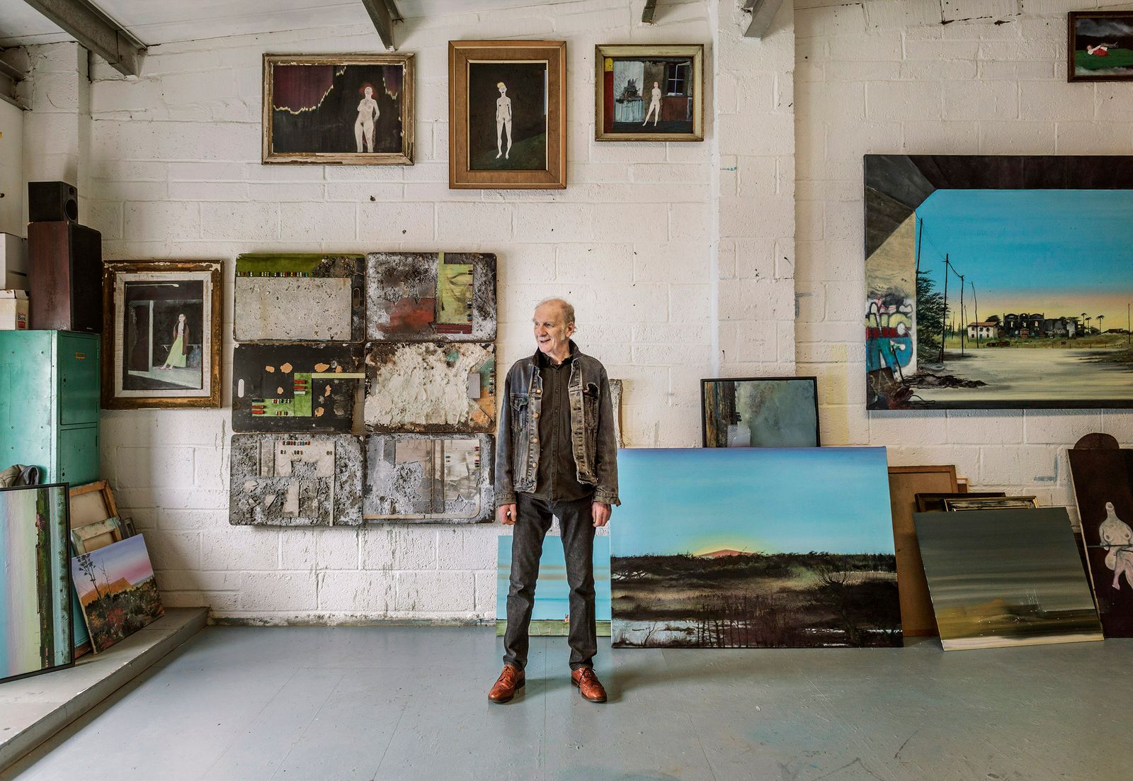 Image may contain Clothing Footwear Shoe Adult Person Art Painting and Indoors