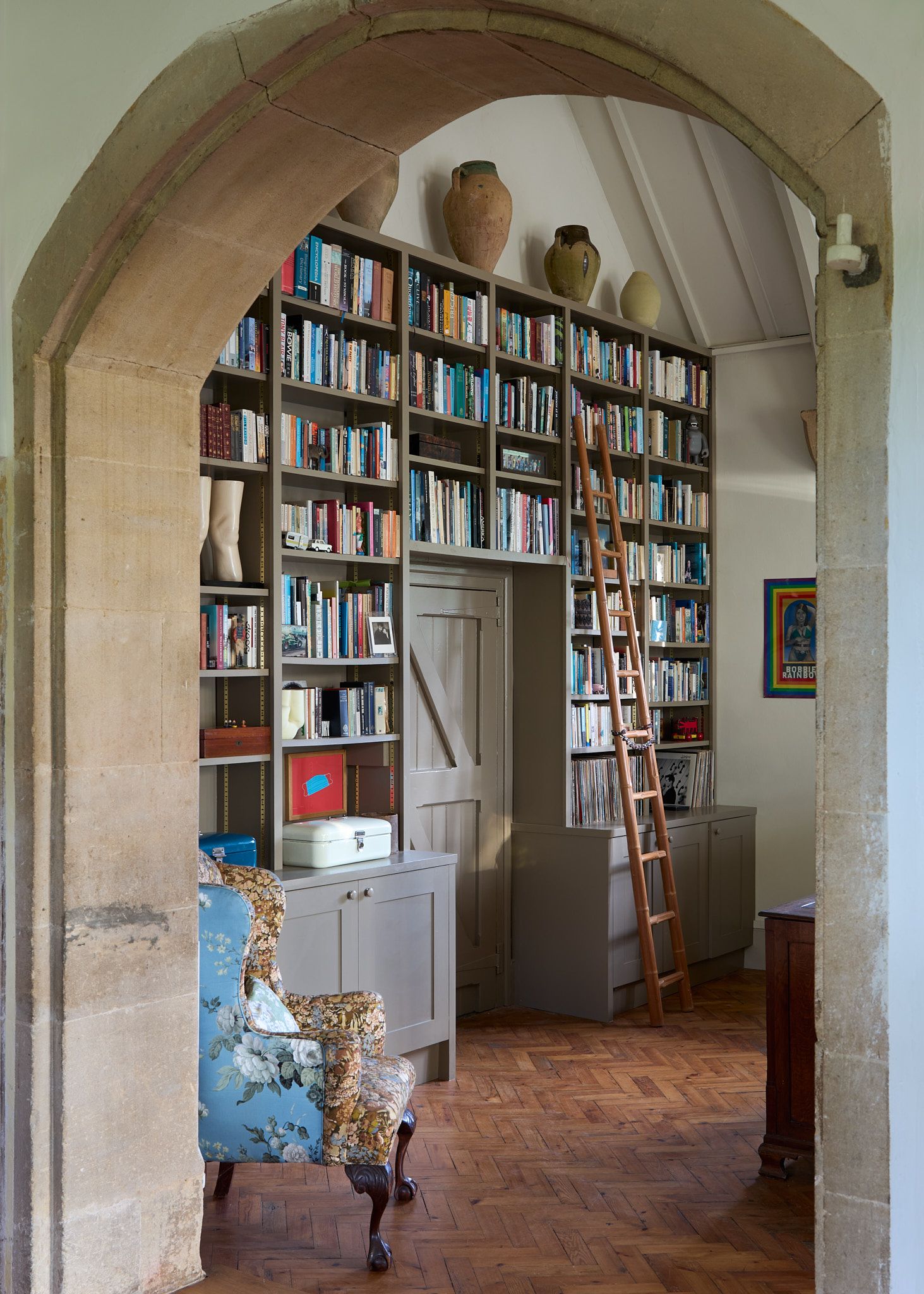 Image may contain Furniture Chair Bookcase Art Painting Box Indoors and Interior Design