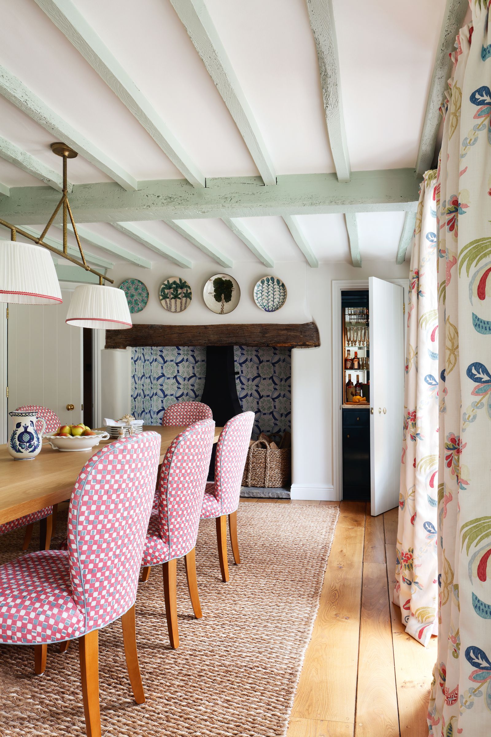 Image may contain Architecture Building Dining Room Dining Table Furniture Indoors Room Table and Home Decor