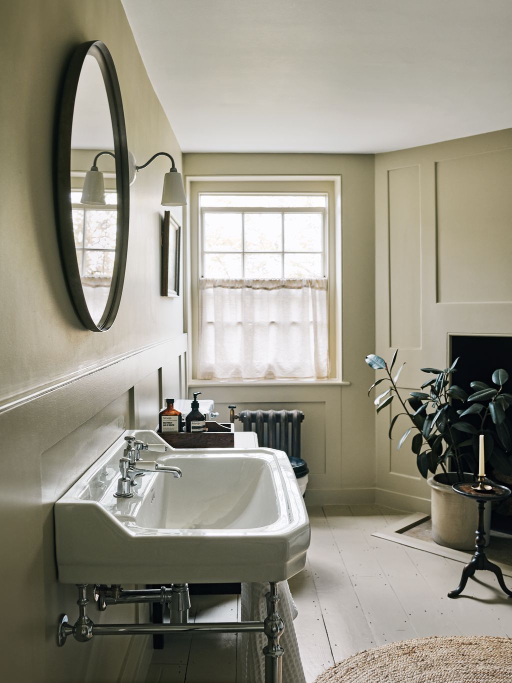 Image may contain Sink Sink Faucet Plant Home Decor Rug Lamp Candle Indoors and Interior Design