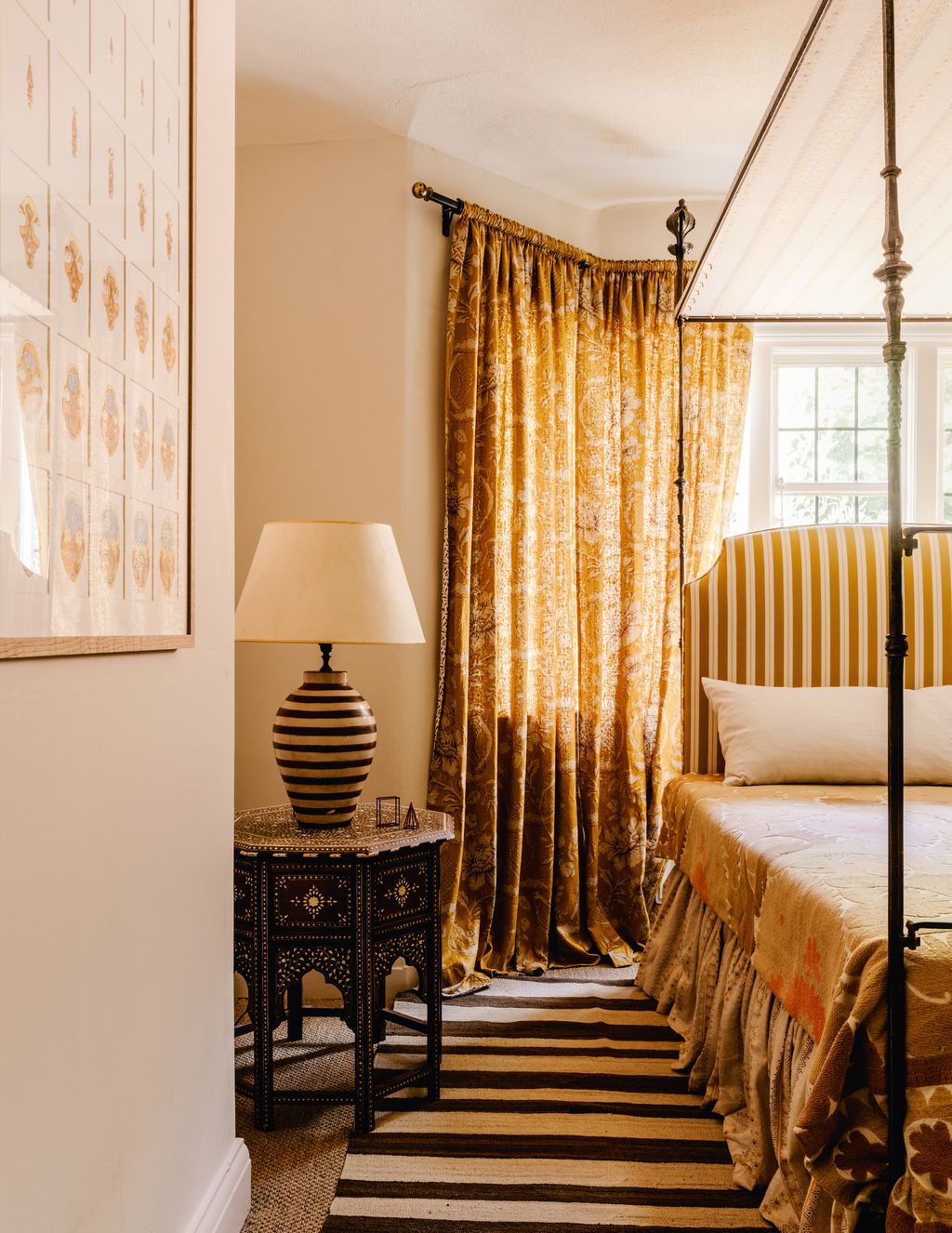 Image may contain Lamp Furniture Indoors Bed Bedroom Room and Home Decor