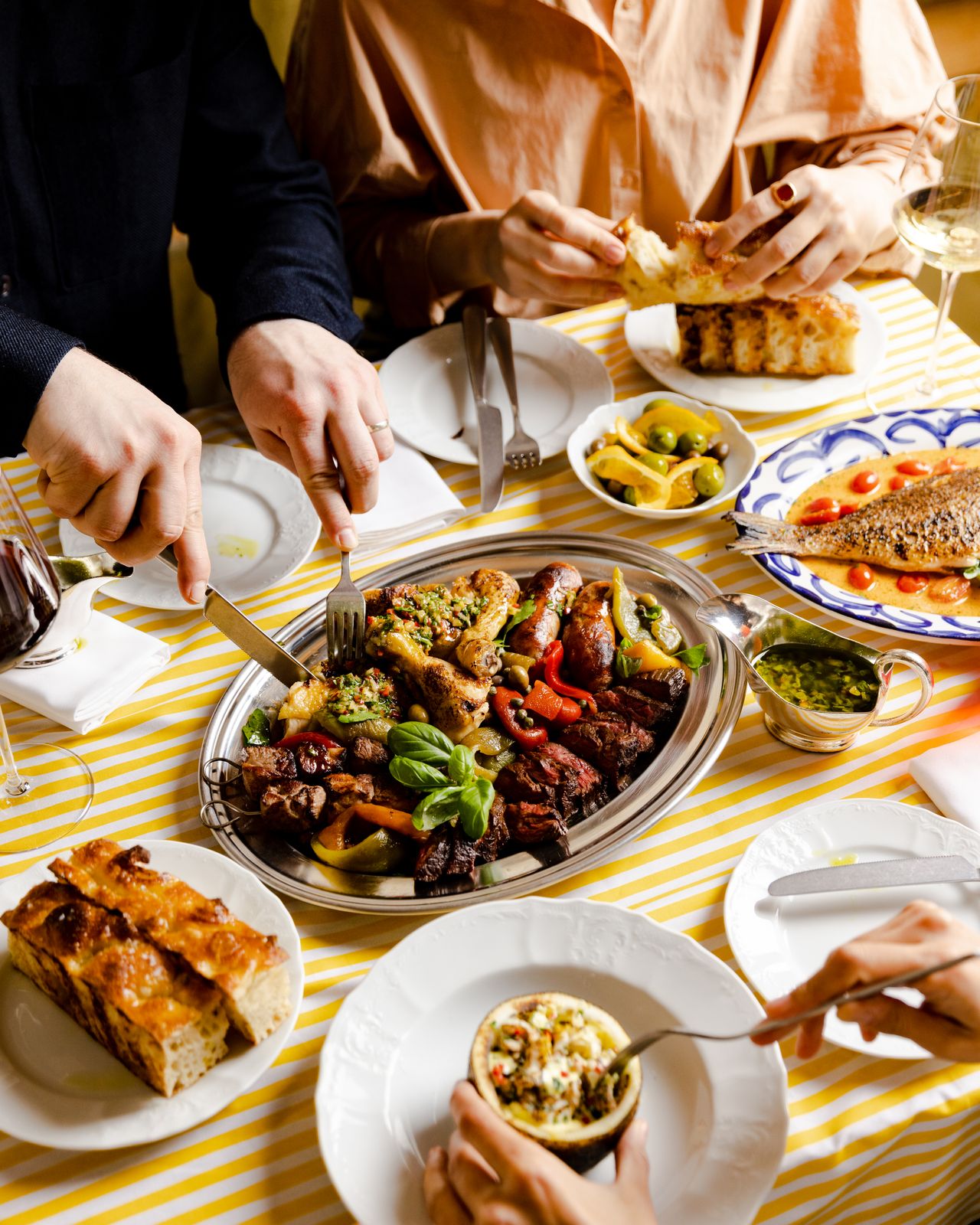 Image may contain Brunch Food Food Presentation Plate Cutlery Fork Adult Person Blade Knife and Weapon