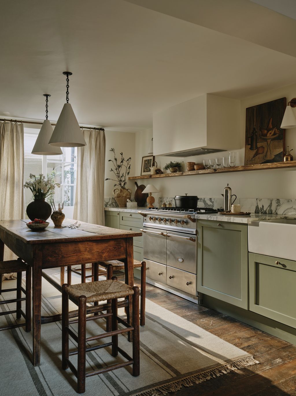 Image may contain Home Decor Indoors Interior Design Kitchen Architecture Building Dining Room and Dining Table