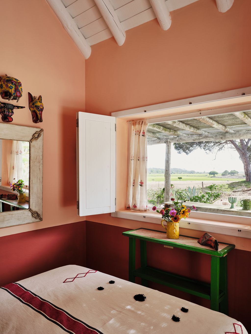 Image may contain Window Bed Furniture Indoors Interior Design Accessories Bag Handbag and Windowsill