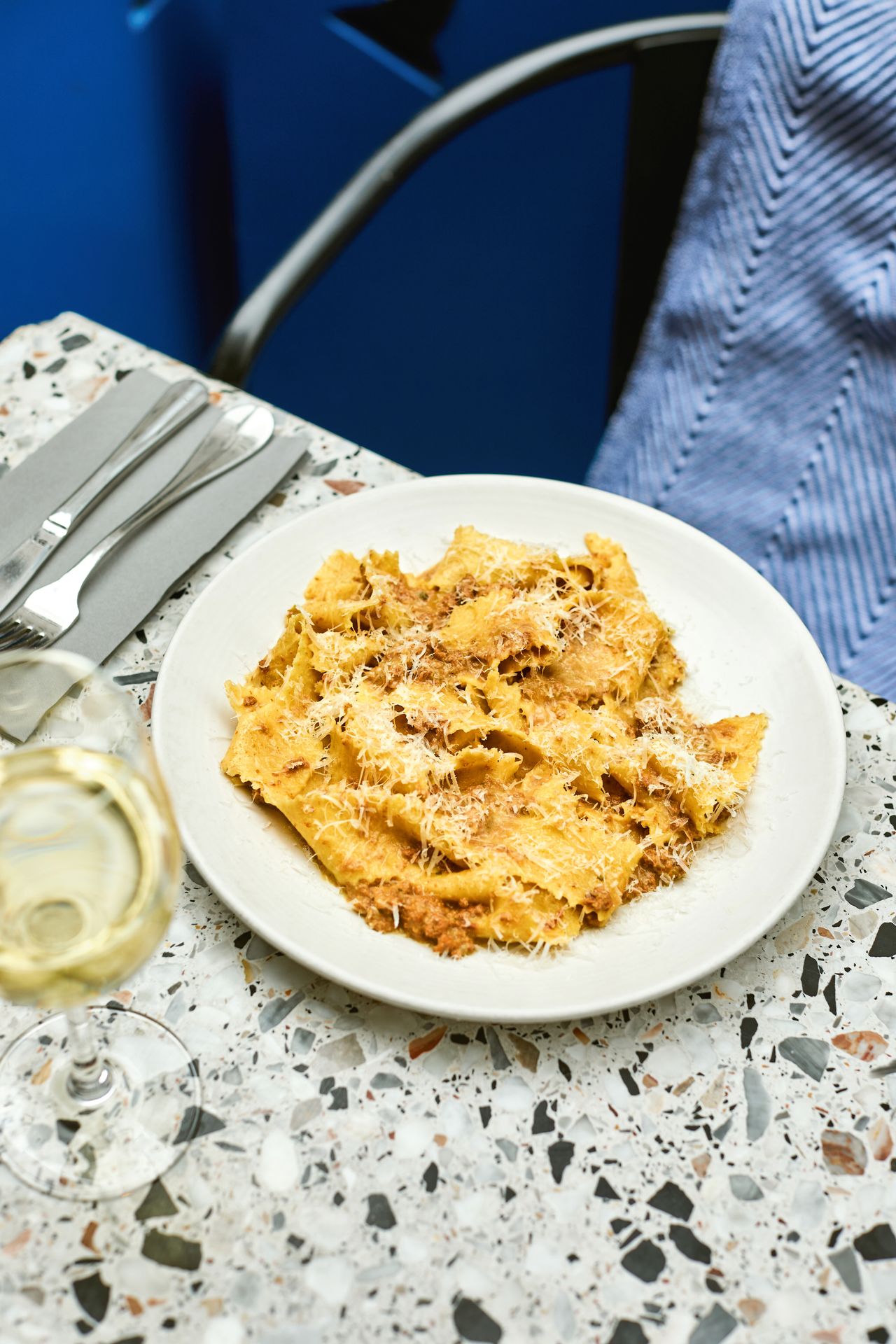 Image may contain Cutlery Fork Plate Food Food Presentation Blade Knife Weapon Dining Table Furniture and Table