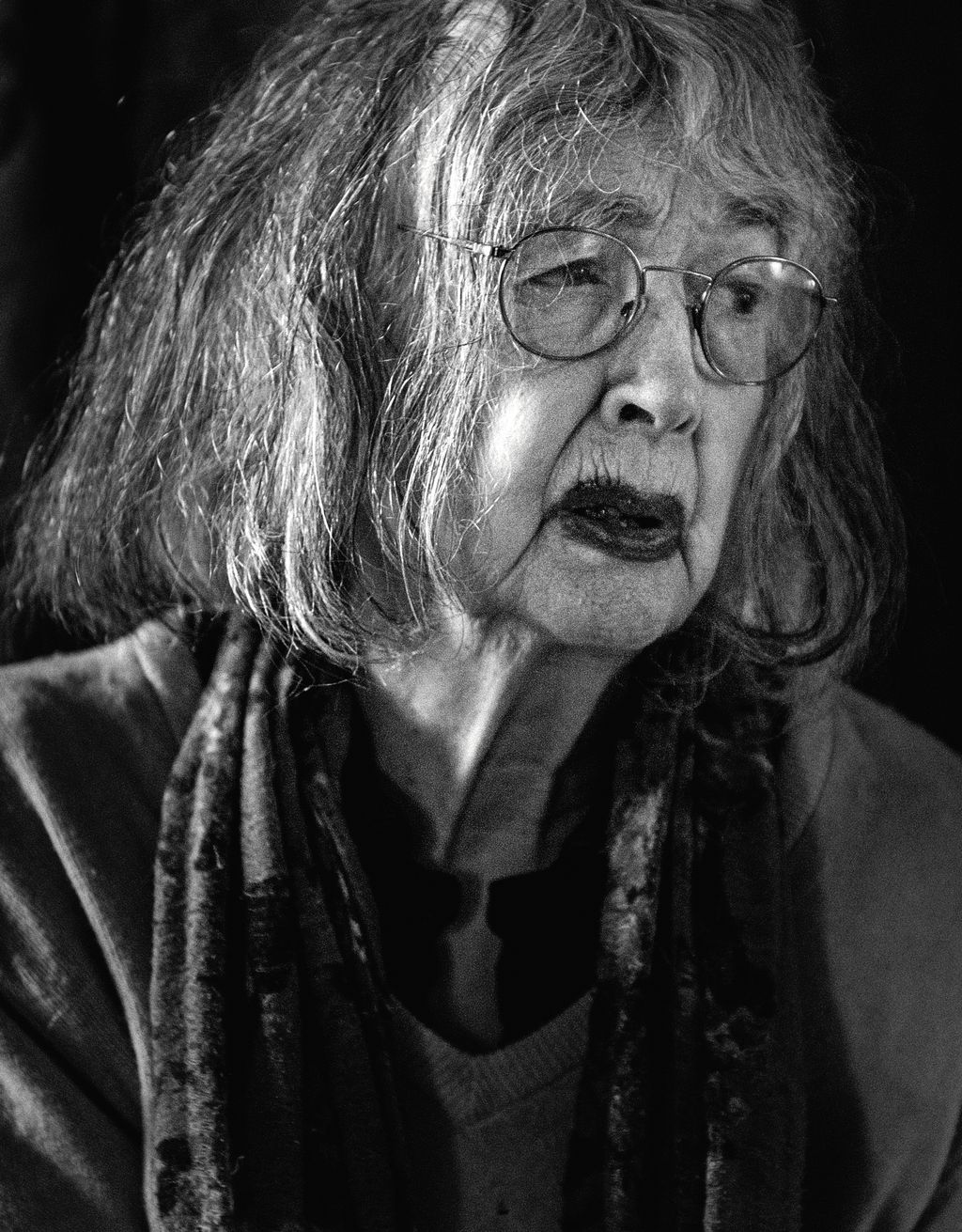 Image may contain Fleur Adcock Face Head Person Photography Portrait Adult Accessories Glasses Clothing and Coat