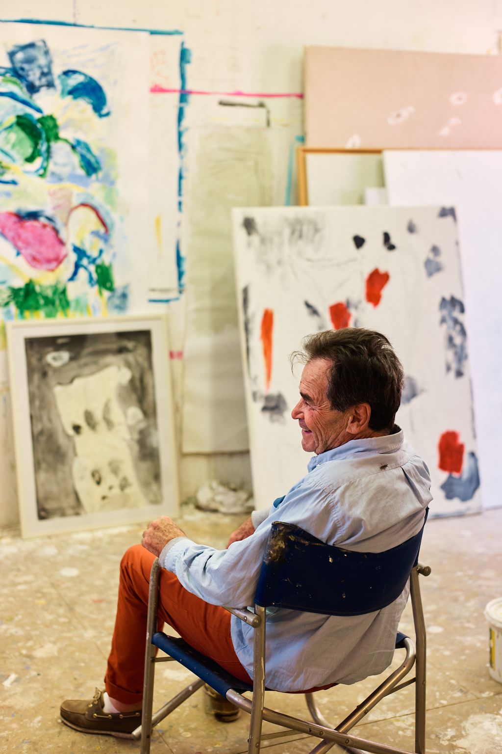 Image may contain Person Sitting Clothing Footwear Shoe Chair Furniture Adult Art and Painting