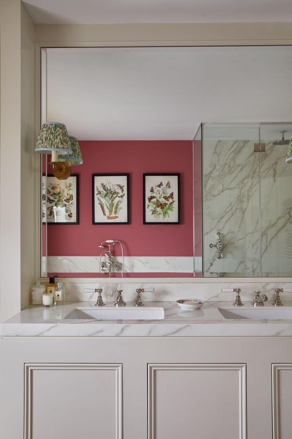 Image may contain Sink Sink Faucet Art Painting Lamp Indoors Interior Design and Double Sink