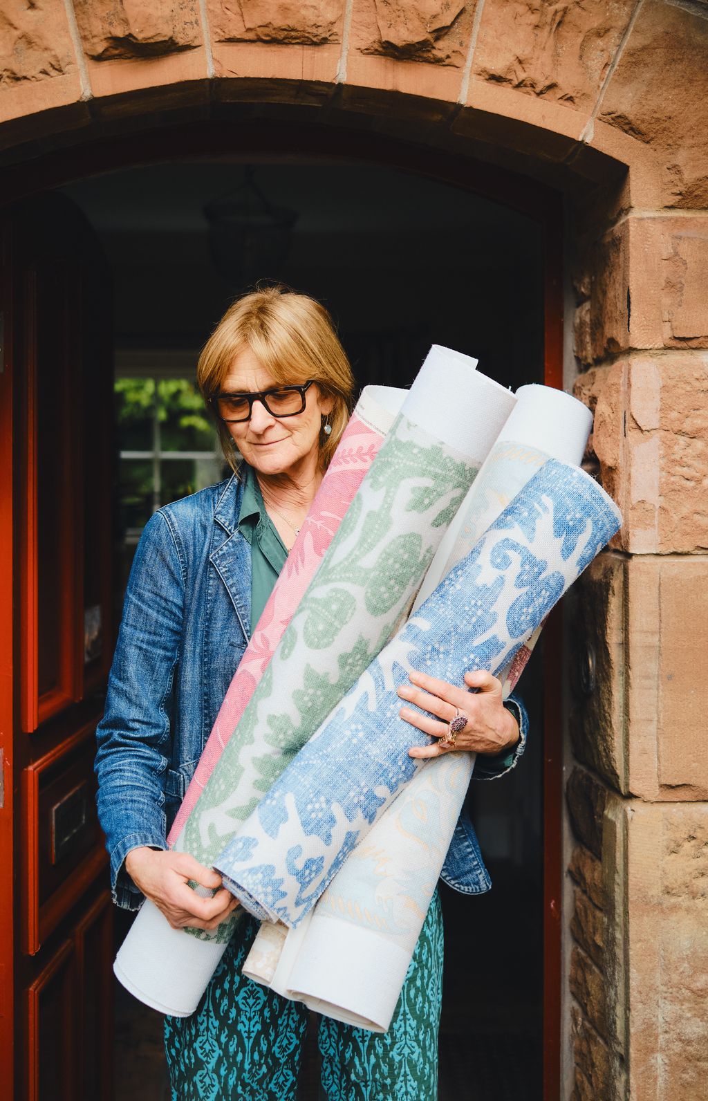 Image may contain Dorota Kędzierzawska Clothing Pants Accessories Glasses Face Head Person Photography and Portrait