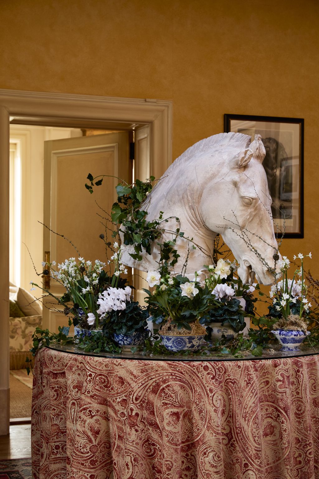 Image may contain Flower Flower Arrangement Plant Potted Plant Flower Bouquet Ikebana Art Painting Jar and Planter