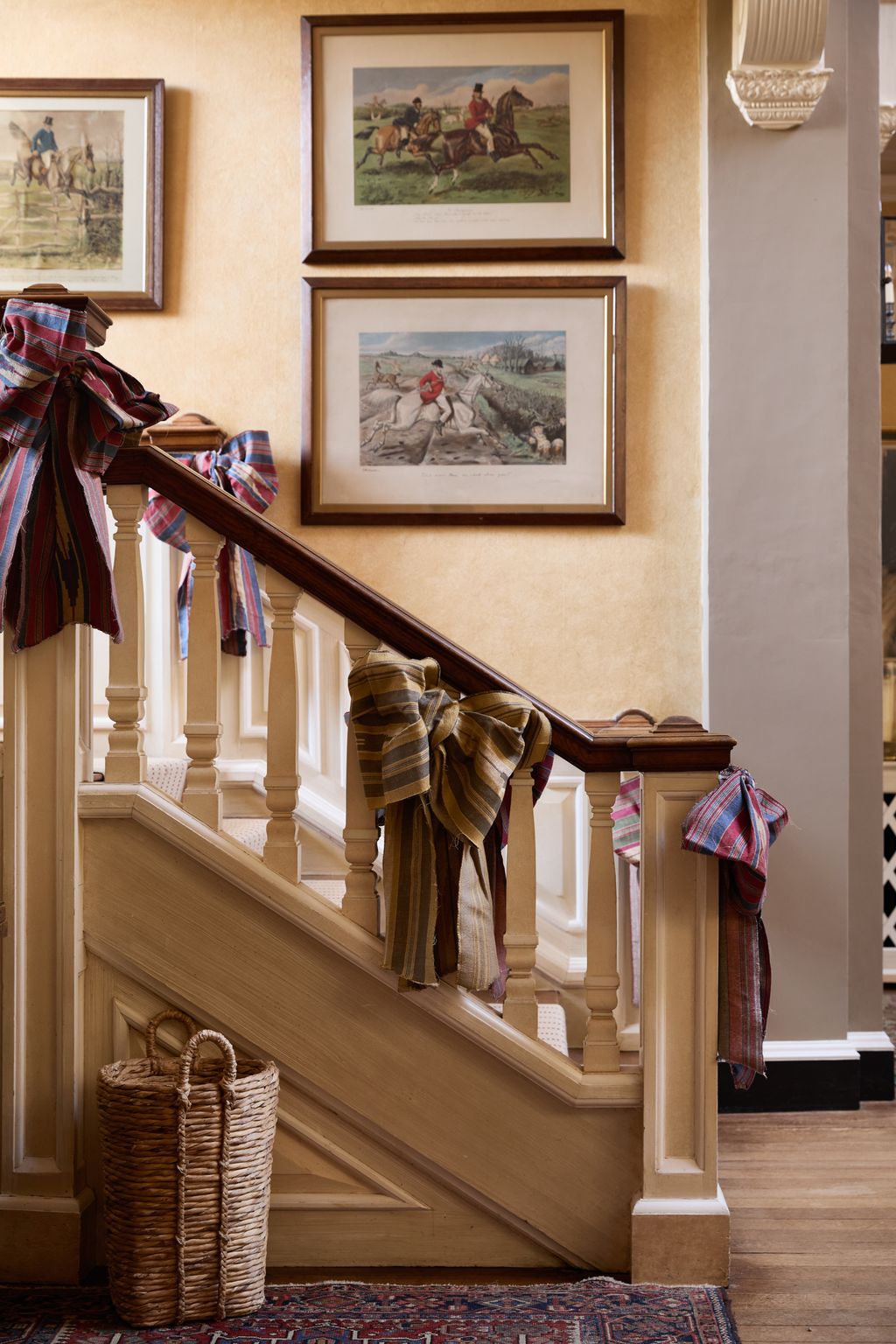 Image may contain Architecture Building House Housing Staircase Handrail Art Painting Indoors and Interior Design