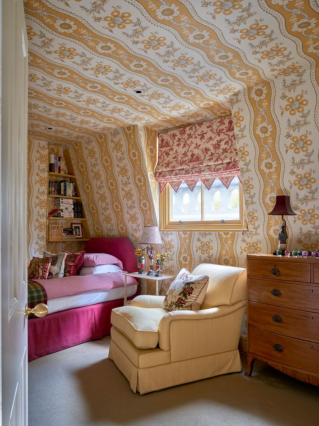 Image may contain Home Decor Lamp Indoors Interior Design Cushion Bed Furniture Couch Art and Painting