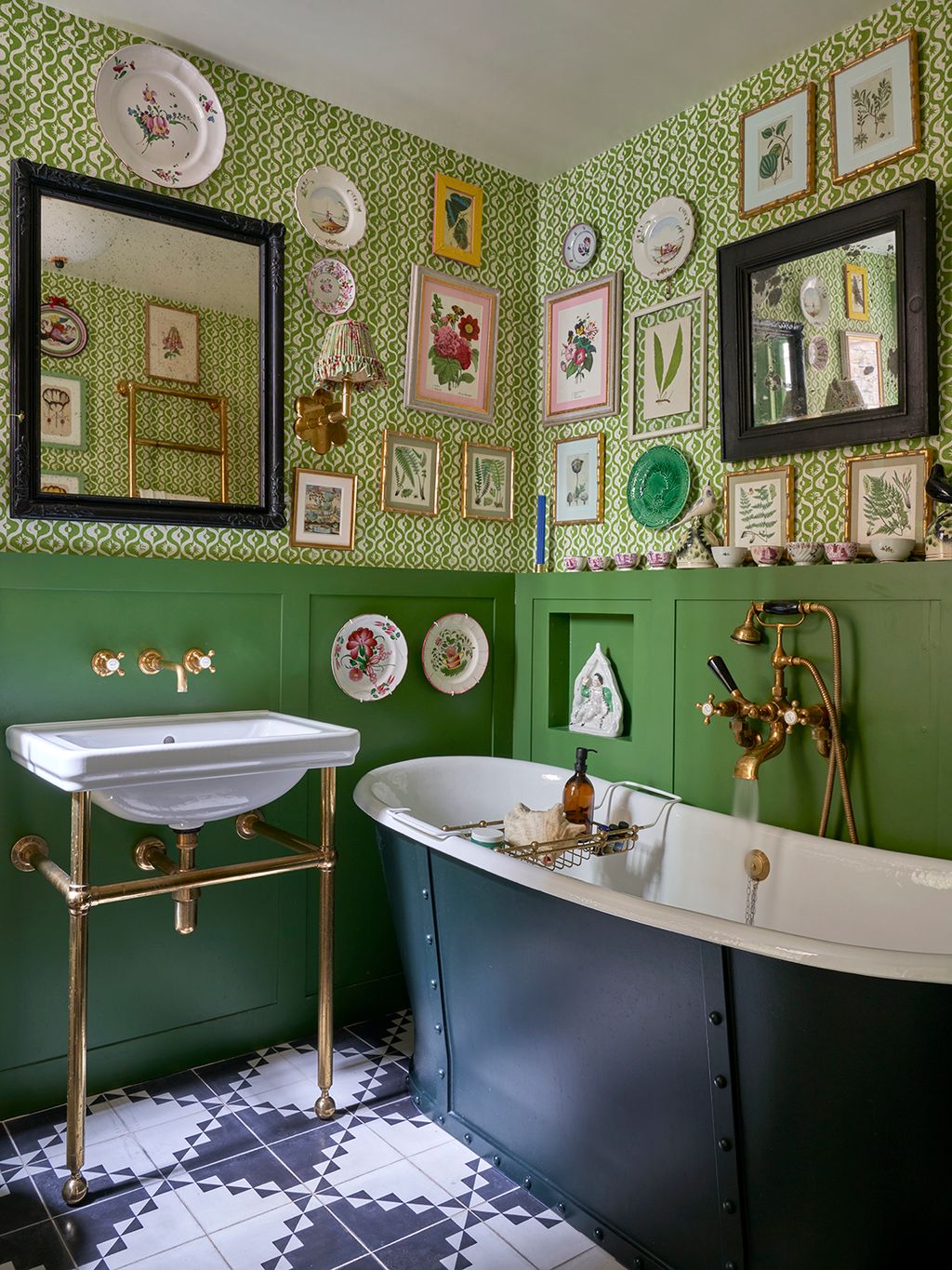 Image may contain Sink Plate Sink Faucet Corner Art Painting Bathing Bathtub Person Tub Indoors and Home Decor