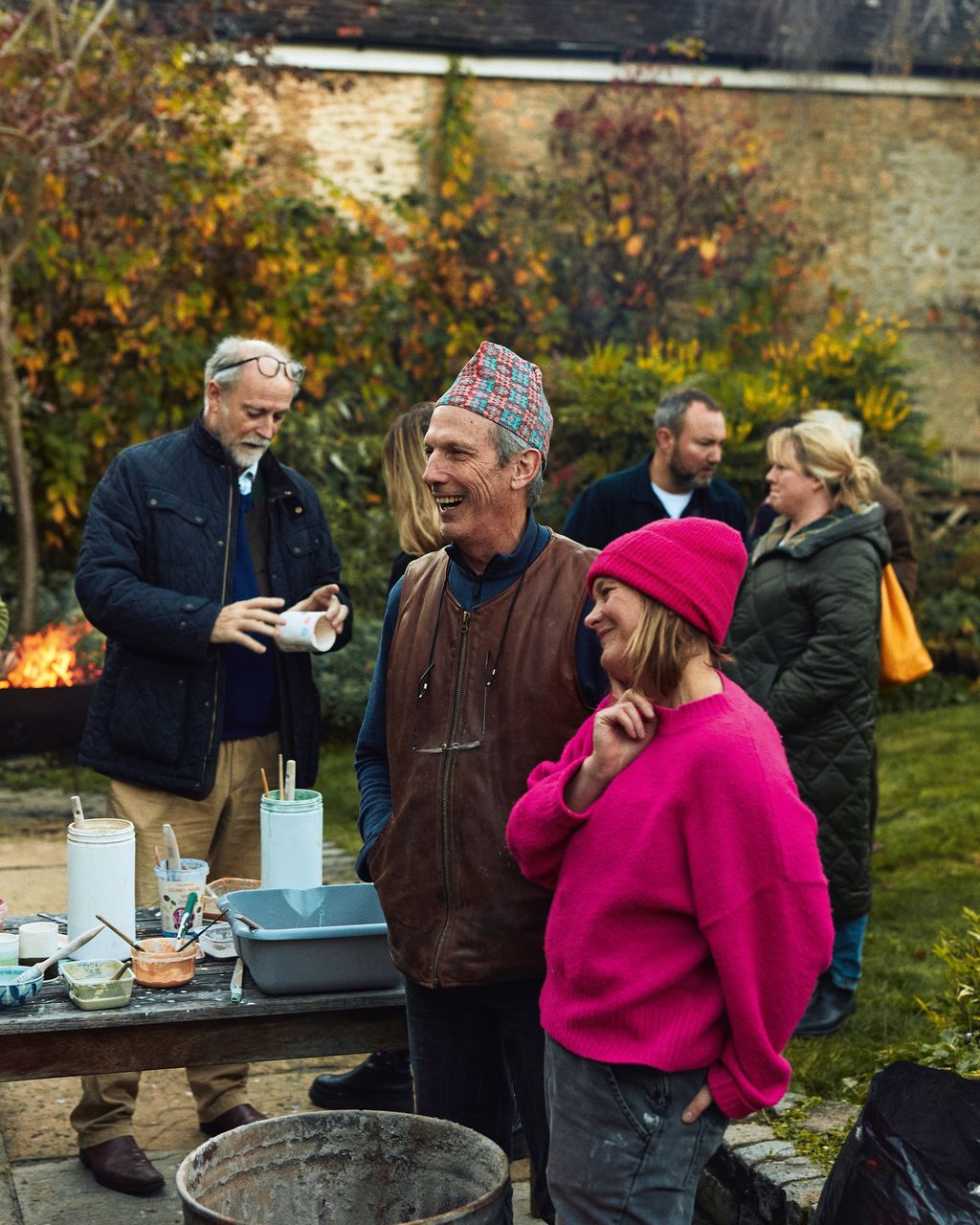 Image may contain Bill McGlaughlin Richard Lumsden Gillian Tett Clothing Coat Jacket Footwear Shoe Adult and Person