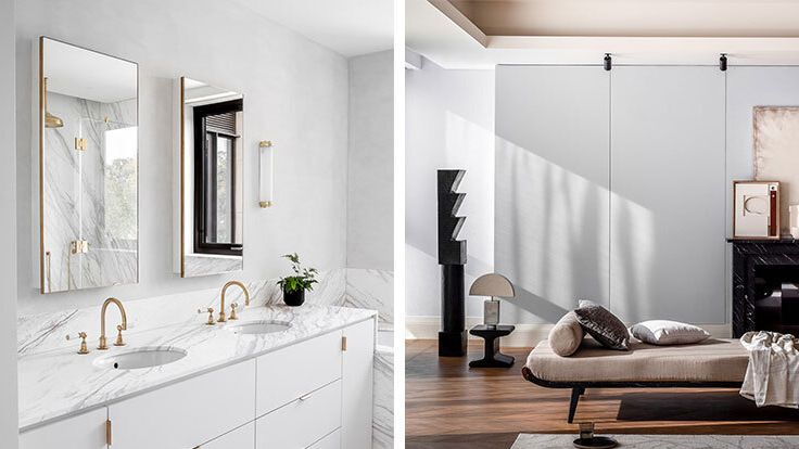 Image may contain: Plant, Sink, Sink Faucet, Indoors, Interior Design, Lamp, Home Decor, Bed, Furniture, Rug, Desk, and Table