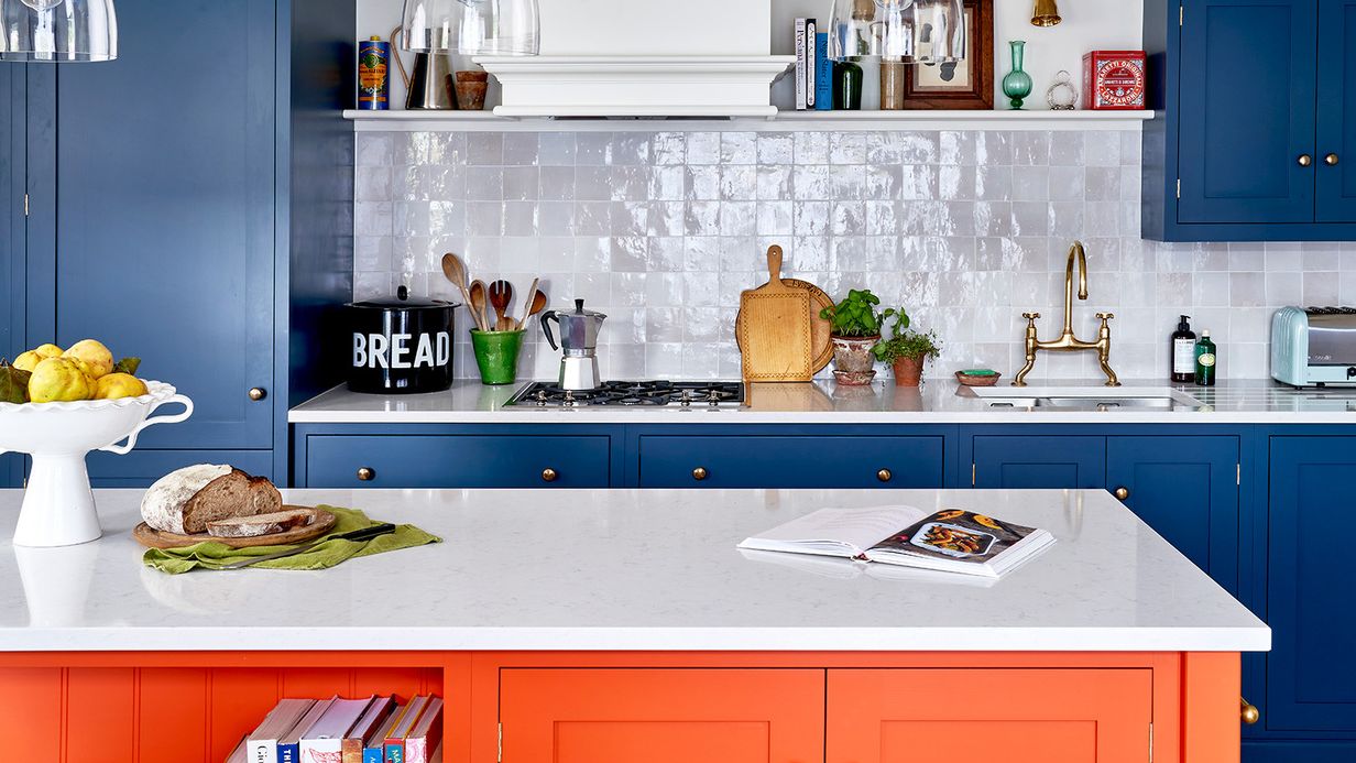 Image may contain: Book, Publication, Indoors, Kitchen, Interior Design, Plant, Cup, Kitchen Island, Cooktop, Bread, and Food