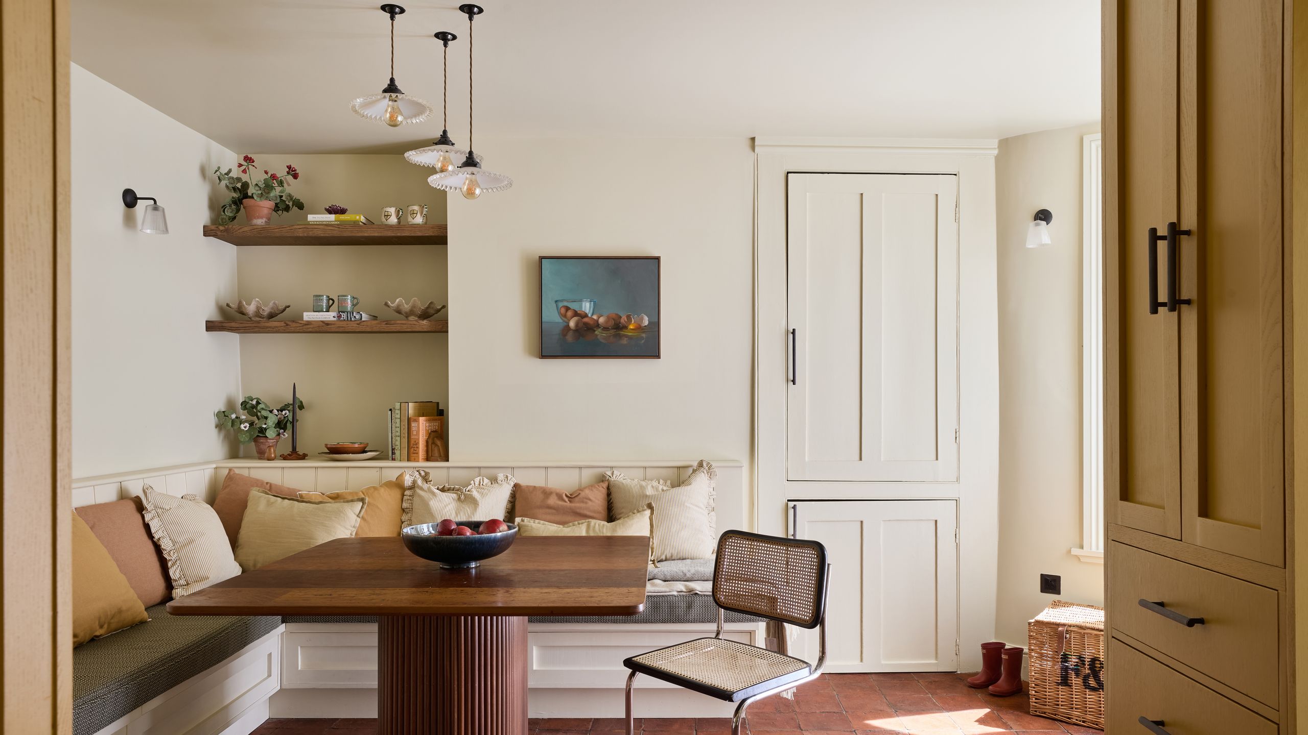 Image may contain: Corner, Home Decor, Indoors, Interior Design, Furniture, Table, Coffee Table, Chair, and Architecture