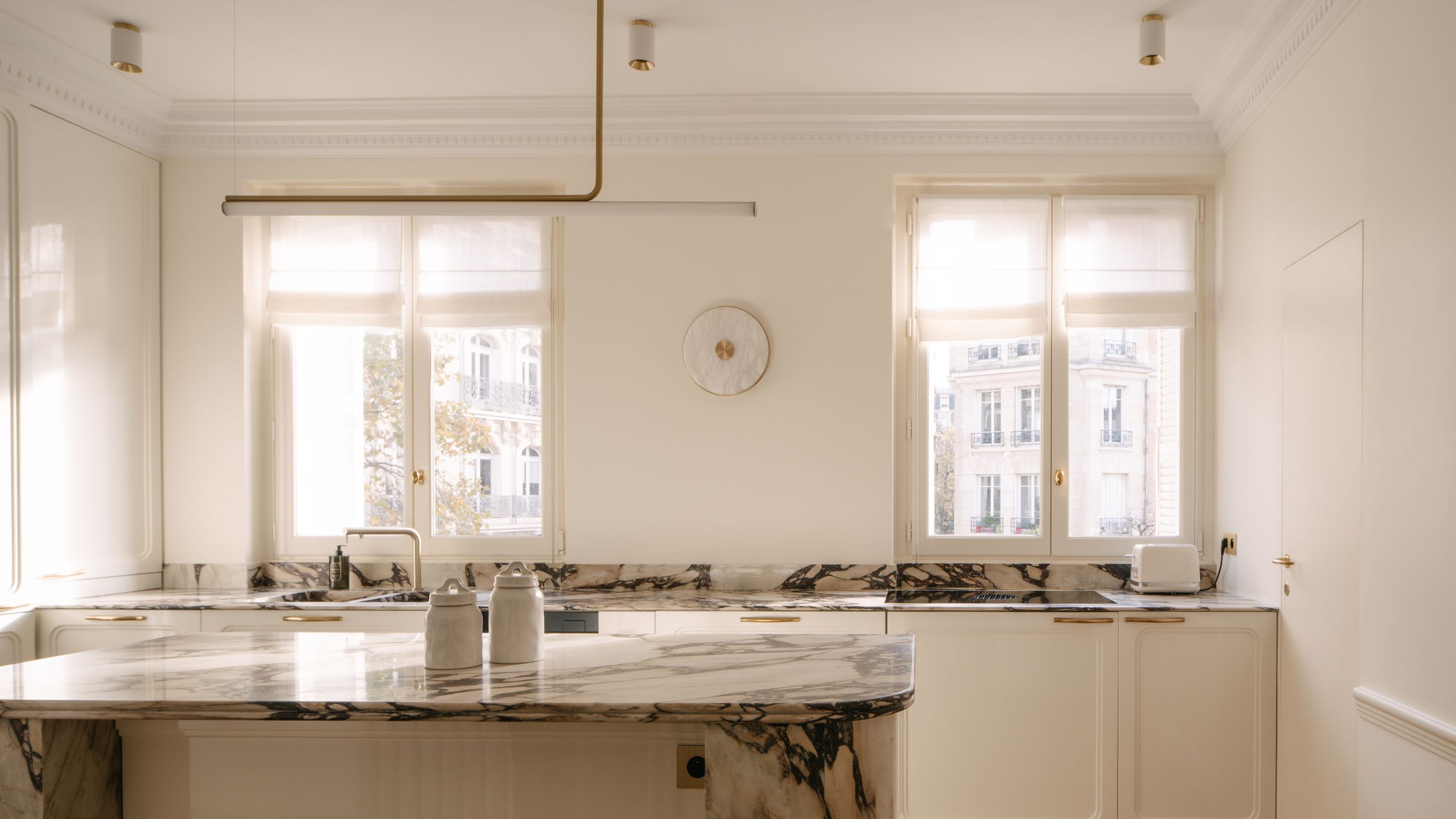 Image may contain: Indoors, Interior Design, Kitchen, Sink, and Sink Faucet