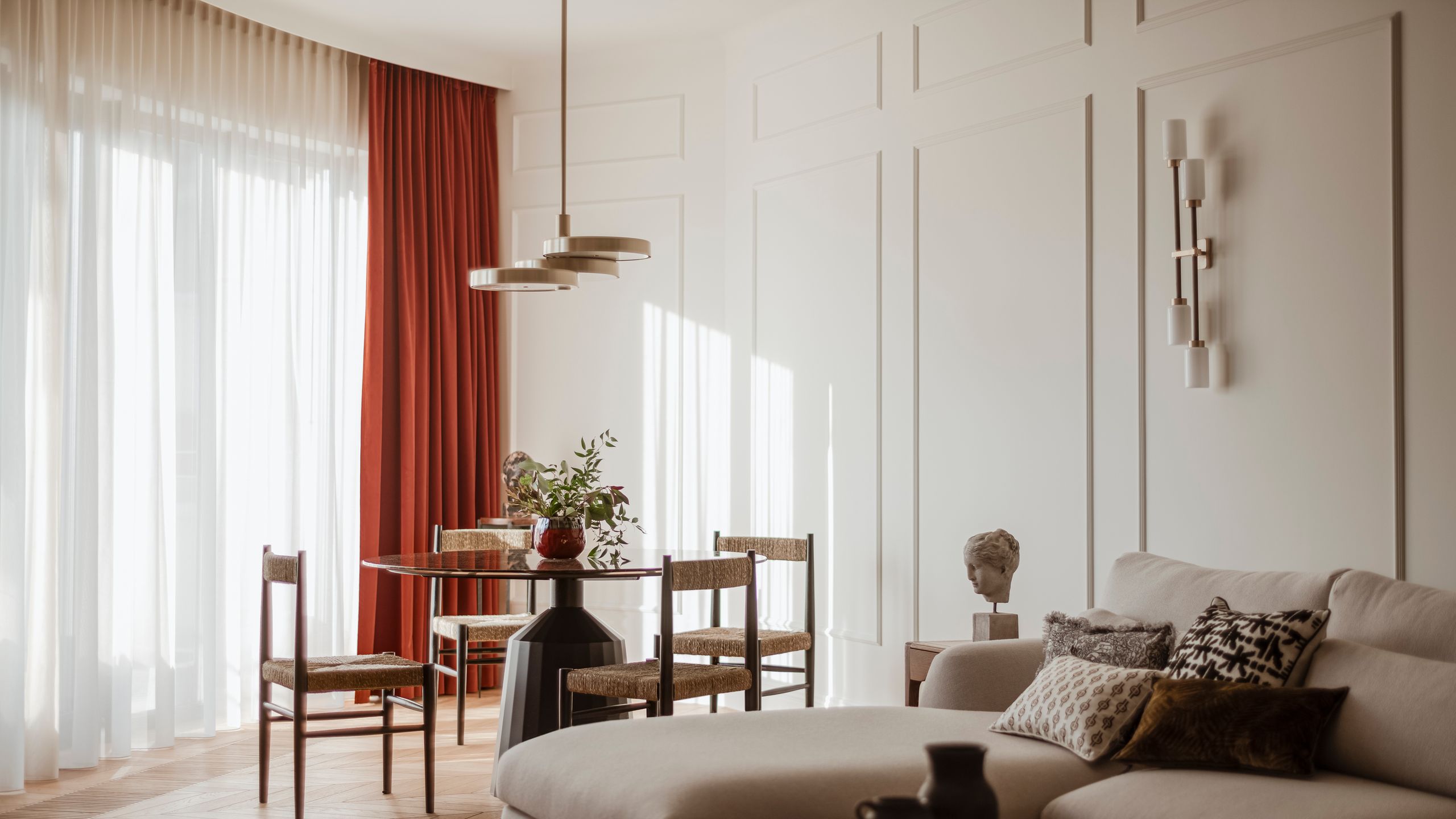 Image may contain: Indoors, Interior Design, Home Decor, Chair, Furniture, Plant, Architecture, Building, and Living Room