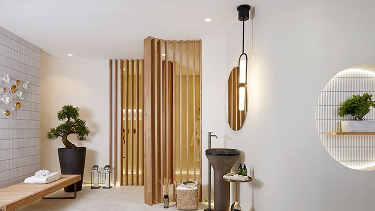 Image may contain: Tom Mandrake, Indoors, Interior Design, Plant, Potted Plant, Architecture, Building, and Furniture